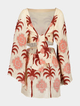 Johanna Ortiz Wave After Wave Linen Mini Dress