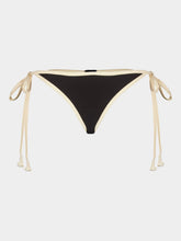 Johanna Ortiz Black and Ecru Spiritual Retreat Bikini Bottom