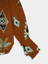 Johanna Ortiz Rust Silk Cabalgando Shirt