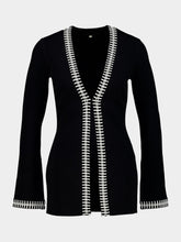 Johanna Ortiz Black and Ecru Eternal Cardigan