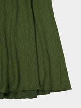 Johanna Ortiz Pine Green Crinkle Maxi Dress