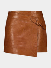 Johanna Ortiz Camel Leather Emerging Skirt