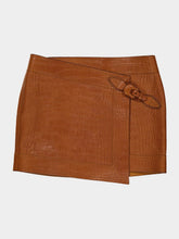 Johanna Ortiz Camel Leather Emerging Skirt