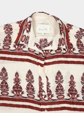 Johanna Ortiz Ecru and Wine La Creciente Shirt