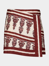 Johanna Ortiz Ecru and Wine Roots Wrap Skirt