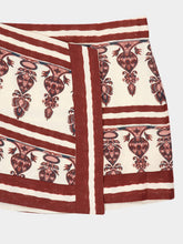 Johanna Ortiz Ecru and Wine Roots Wrap Skirt