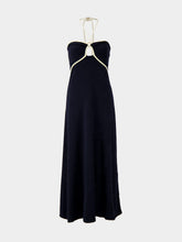 Johanna Ortiz Navy and Ecru Gleymoon Ankle Dress