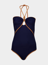 Johanna Ortiz Navy Salt And Saddle One-Piece