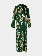 Johanna Ortiz Green and Ecru Esencia Femenina Floral Maxi Dress