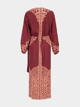 Johanna Ortiz Wine Heatborne Silk Wrap Dress