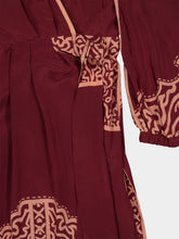 Johanna Ortiz Wine Heatborne Silk Wrap Dress