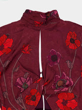 Johanna Ortiz Wine Botanical Jacquard Midi Dress