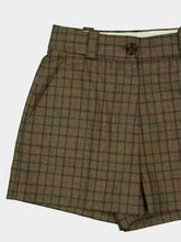 Blazé Milano Green Checked Tenker Wool Cashmere Tailored Shorts