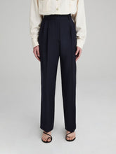 Blazé Milano First Class Navy Wool-Mohair Pants