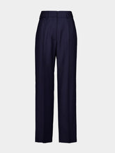 Blazé Milano First Class Navy Wool-Mohair Pants