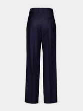 Blazé Milano First Class Navy Wool-Mohair Pants