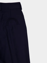 Blazé Milano First Class Navy Wool-Mohair Pants