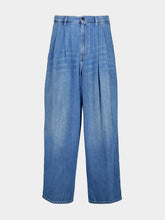 Marni Ocean Blue Double-Pleat Denim Trousers