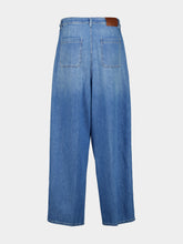 Marni Ocean Blue Double-Pleat Denim Trousers