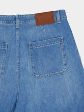 Marni Ocean Blue Double-Pleat Denim Trousers
