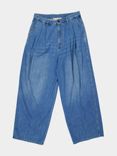 Marni Ocean Blue Double-Pleat Denim Trousers