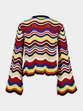 La DoubleJ Cropped Chevron Cotton Sweater