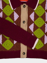 La DoubleJ Multicolour Wool Crochet Mini Cardigan