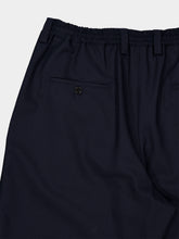 Marni Blue Black Cropped Tropical Wool Trousers