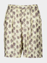 Marni Crayon Leopard Prints Silk Bermuda Shorts