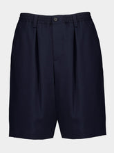 Marni Navy Wool Bermuda Shorts