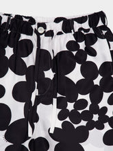 Marni Black and White Dillies Print Silk Bermuda Shorts