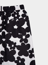 Marni Black and White Dillies Print Silk Bermuda Shorts