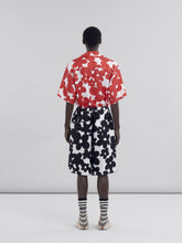 Marni Black and White Dillies Print Silk Bermuda Shorts