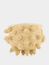 Natalia Brilli Natural Handcrafted Small Raffia Bowl with Calabrian Face