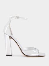 Paris Texas Grace Silver Mirror Leather Sandals