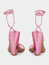 Paris Texas Diana Pink Mirrored Leather 105mm Sandals