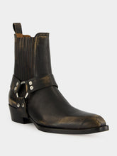 Paris Texas Black Brushed Leather Helena Ankle Boots