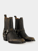 Paris Texas Black Brushed Leather Helena Ankle Boots