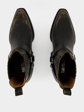 Paris Texas Black Brushed Leather Helena Ankle Boots