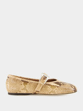 Paris Texas Powder Python-Print Sveva Buckle Ballet Flat