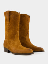 Paris Texas Cognac Suede Hilda Boot 35