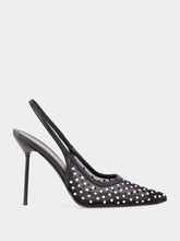 Paris Texas Black Lidia Crystal Slingback
