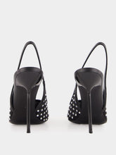 Paris Texas Black Lidia Crystal Slingback