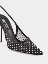 Paris Texas Black Lidia Crystal Slingback