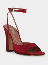 Paris Texas Lara Rouge Noir Satin Sandal