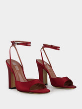 Paris Texas Lara Rouge Noir Satin Sandal
