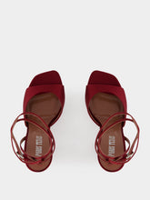 Paris Texas Lara Rouge Noir Satin Sandal