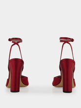 Paris Texas Lara Rouje Noir Satin Sandal