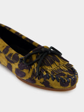 Paris Texas Indiana Loafer in Russet Leopard Suede