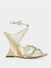 Paris Texas Gold Laila Gold Wedge Sandals